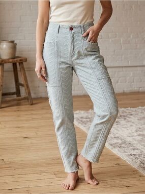 Happy Nature Light Blue Textured Jeans